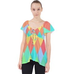 Low Poly Triangles Lace Front Dolly Top by Ravend