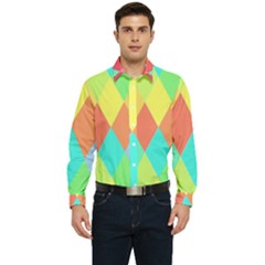 Low Poly Triangles Men s Long Sleeve  Shirt by Ravend