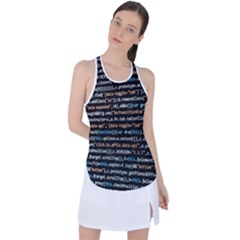 Close Up Code Coding Computer Racer Back Mesh Tank Top by Amaryn4rt