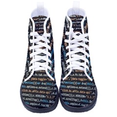 Close Up Code Coding Computer Kid s High-top Canvas Sneakers by Amaryn4rt