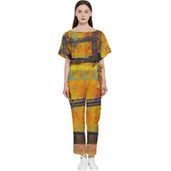 London Tower Abstract Bridge Batwing Lightweight Chiffon Jumpsuit by Amaryn4rt