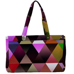 Abstract Geometric Triangles Shapes Canvas Work Bag by Pakjumat