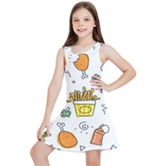 Cute Sketch Set Child Fun Funny Kids  Lightweight Sleeveless Dress by Pakjumat
