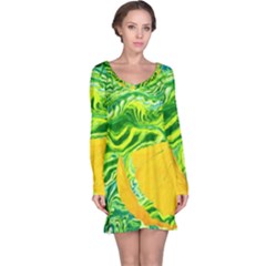 Zitro Abstract Sour Texture Food Long Sleeve Nightdress by Amaryn4rt
