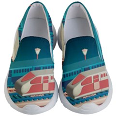 Leaves Boho Plant Bohemian Drawing Kids Lightweight Slip Ons by Modalart