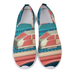 Leaves Boho Plant Bohemian Drawing Women s Slip On Sneakers by Modalart