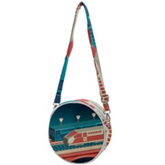 Bridge Transportation Train Toys Crossbody Circle Bag by Modalart