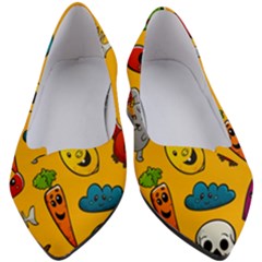 Graffiti Characters Seamless Ornament Women s Block Heels  by Bedest