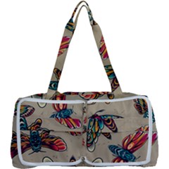 Tattoos Colorful Seamless Pattern Multi Function Bag by Bedest