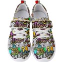 Hip Hop Background Men s Velcro Strap Shoes View1