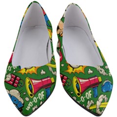 Pop Art Colorful Seamless Pattern Women s Block Heels  by Bedest