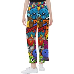 Graffiti Characters Seamless Pattern Women s Pants  by Bedest