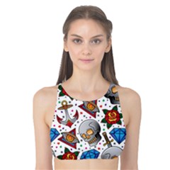 Full Color Flash Tattoo Patterns Tank Bikini Top by Bedest