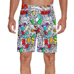 Graffity Characters Seamless Pattern Art Men s Beach Shorts by Bedest