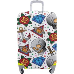 Full Color Flash Tattoo Patterns Luggage Cover (large) by Bedest