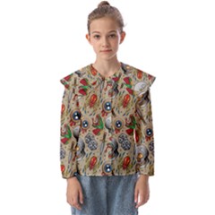 Tattoo Pattern Kids  Peter Pan Collar Blouse by Bedest
