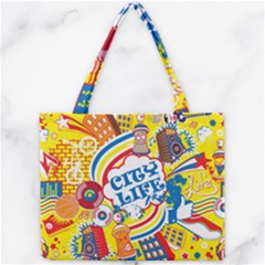 Colorful City Life Horizontal Seamless Pattern Urban City Mini Tote Bag by Bedest