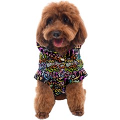 Graffiti Word Seamless Pattern Dog Coat by Bedest