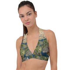 Map Illustration Gta Halter Plunge Bikini Top by Pakjumat