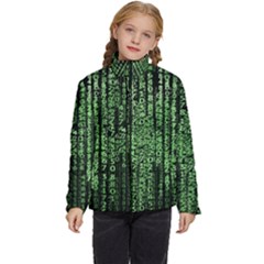 Matrix Technology Tech Data Digital Network Kids  Puffer Bubble Jacket Coat by Pakjumat