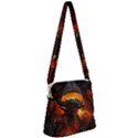 Dragon Fire Fantasy Art Zipper Messenger Bag View1
