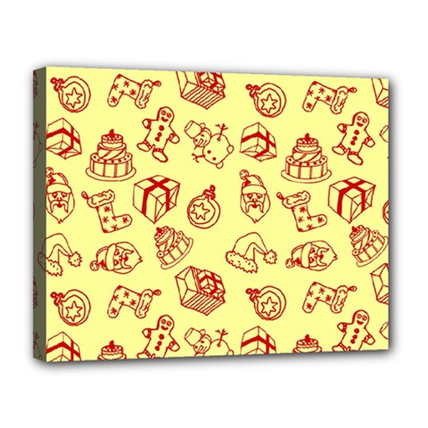 Bw Christmas Icons   Canvas 14  X 11  (stretched) by ConteMonfrey