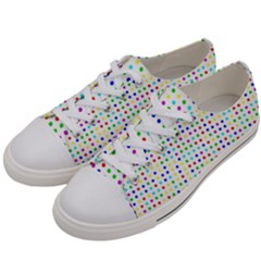 Dots Color Rows Columns Background Men s Low Top Canvas Sneakers by Hannah976