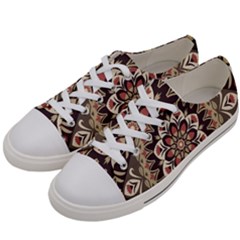 Seamless Pattern Floral Flower Women s Low Top Canvas Sneakers by Hannah976