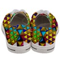 Cube Diced Tile Background Image Women s Low Top Canvas Sneakers View4