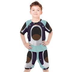 Astronaut Space Astronomy Universe Kids  T-shirt And Shorts Set by Sarkoni