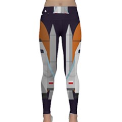 Rocket Space Universe Spaceship Classic Yoga Leggings by Sarkoni
