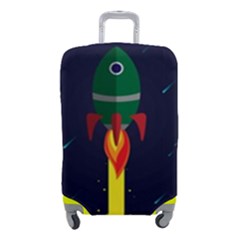 Rocket Halftone Astrology Astronaut Luggage Cover (small) by Sarkoni