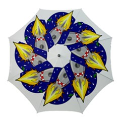 Rocket Ship Launch Vehicle Moon Golf Umbrellas by Sarkoni