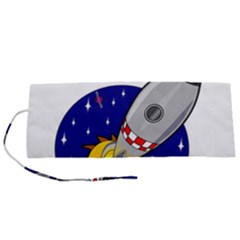 Rocket Ship Launch Vehicle Moon Roll Up Canvas Pencil Holder (s) by Sarkoni