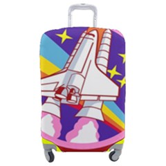 Badge Patch Pink Rainbow Rocket Luggage Cover (medium) by Sarkoni