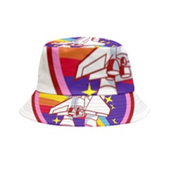 Badge Patch Pink Rainbow Rocket Inside Out Bucket Hat by Sarkoni