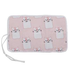 Pattern Pink Cute Sweet Fur Cats Pen Storage Case (s) by Sarkoni