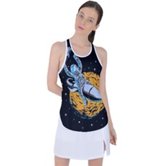 Astronaut Planet Space Science Racer Back Mesh Tank Top by Sarkoni
