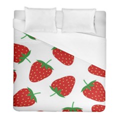 Seamless Pattern Fresh Strawberry Duvet Cover (full/ Double Size) by Sarkoni