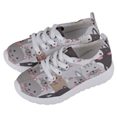 Cute Cats Seamless Pattern Kids  Lightweight Sports Shoes by Sarkoni