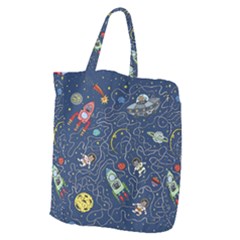 Cat Cosmos Cosmonaut Rocket Giant Grocery Tote by Grandong