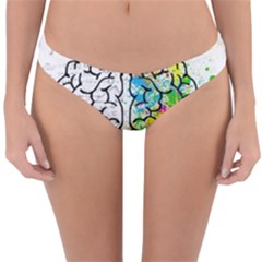 Brain Mind Psychology Idea Drawing Reversible Hipster Bikini Bottoms by Grandong