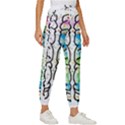 Brain Mind Psychology Idea Drawing Women s Cropped Drawstring Pants View3
