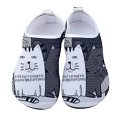 Cute Cat Hand Drawn Cartoon Style Men s Sock-style Water Shoes by Grandong
