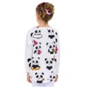 Playing Pandas Cartoons Kids  Long Sleeve T-Shirt View2