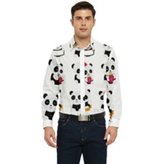 Playing Pandas Cartoons Men s Long Sleeve  Shirt by Apen
