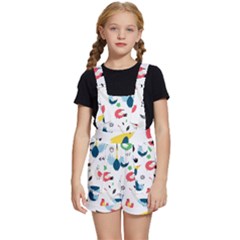Vector Set Isolates With Cute Birds Scandinavian Style Kids  Short Overalls by Apen