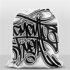 Hip Hop Music Drawing Art Graffiti Drawstring Bag (small) by Sarkoni