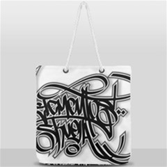 Hip Hop Music Drawing Art Graffiti Full Print Rope Handle Tote (large) by Sarkoni
