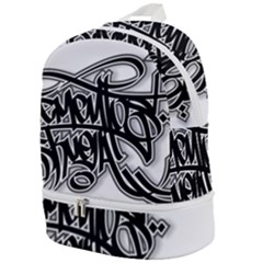 Hip Hop Music Drawing Art Graffiti Zip Bottom Backpack by Sarkoni